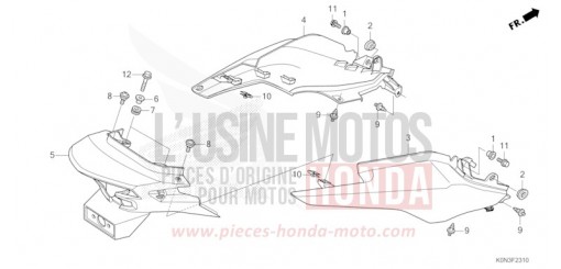 CAPOT ARRIERE CBF125MER de 2024